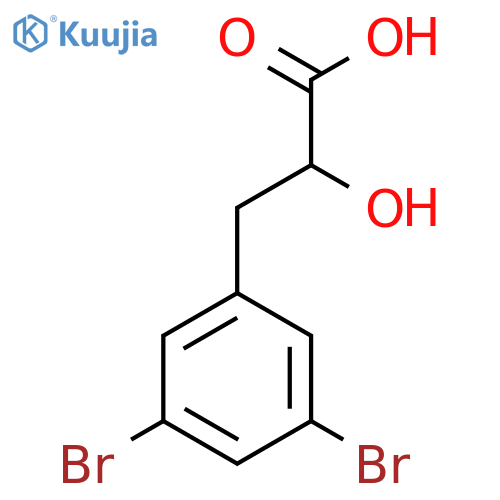 3-(3,5-dibromophenyl)-2-hydroxypropanoic acid structure