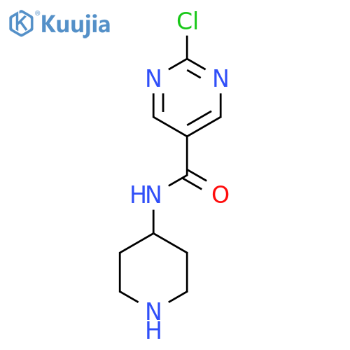 2-chloro-N-(piperidin-4-yl)pyrimidine-5-carboxamide structure