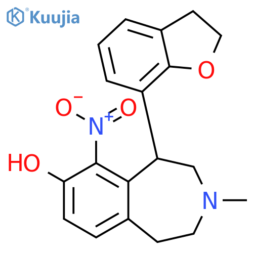 1H-3-Benzazepin-7-ol, 5-(2,3-dihydro-7-benzofuranyl)-2,3,4,5-tetrahydro-3-methyl-6-nitro- structure
