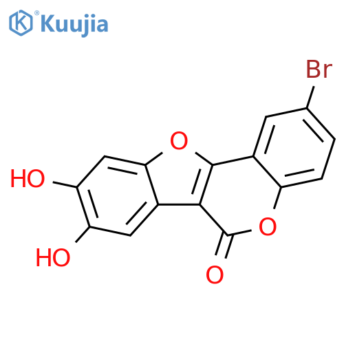 6H-Benzofuro[3,2-c][1]benzopyran-6-one, 2-bromo-8,9-dihydroxy- structure