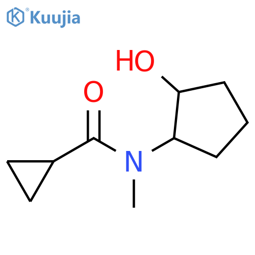 N-(2-hydroxycyclopentyl)-N-methylcyclopropanecarboxamide structure