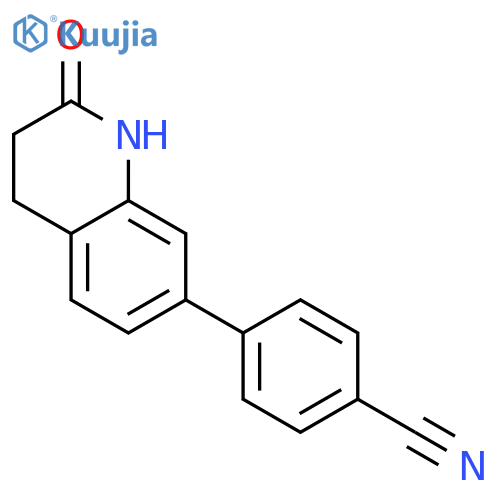 Benzonitrile, 4-(1,2,3,4-tetrahydro-2-oxo-7-quinolinyl)- structure