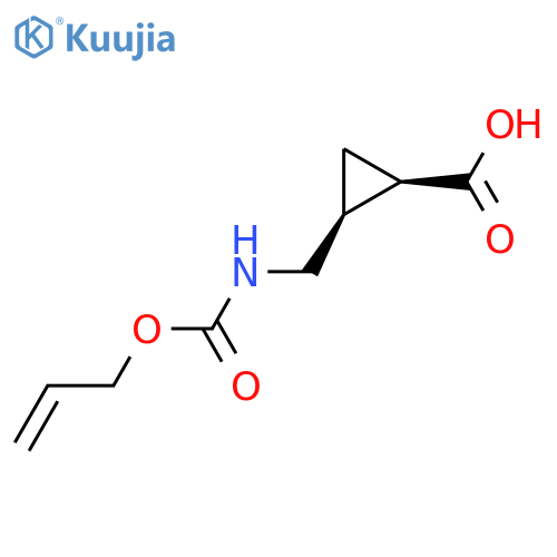 rac-(1R,2S)-2-({(prop-2-en-1-yloxy)carbonylamino}methyl)cyclopropane-1-carboxylic acid structure
