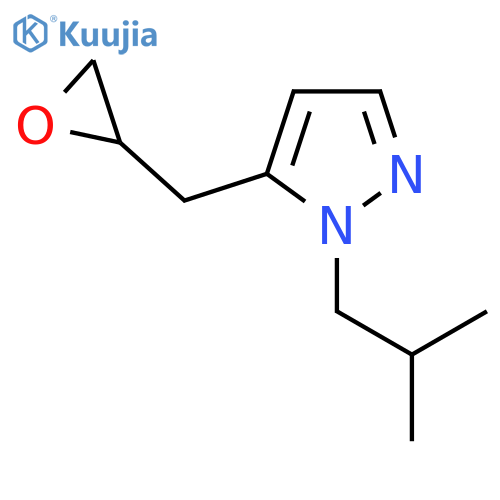 1-(2-methylpropyl)-5-(oxiran-2-yl)methyl-1H-pyrazole structure