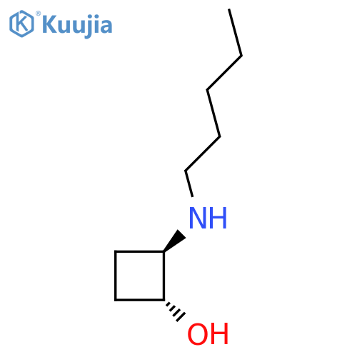 trans-2-(Pentylamino)cyclobutan-1-ol structure