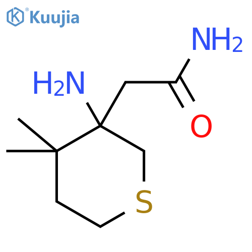 2-(3-amino-4,4-dimethylthian-3-yl)acetamide structure