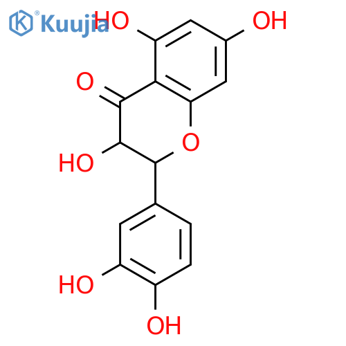 4H-1-Benzopyran-4-one,2-(3,4-dihydroxyphenyl)-2,3-dihydro-3,5,7-trihydroxy- structure