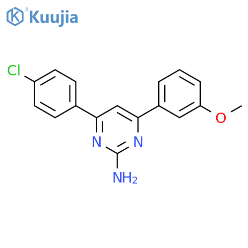 4-(4-chlorophenyl)-6-(3-methoxyphenyl)pyrimidin-2-amine structure