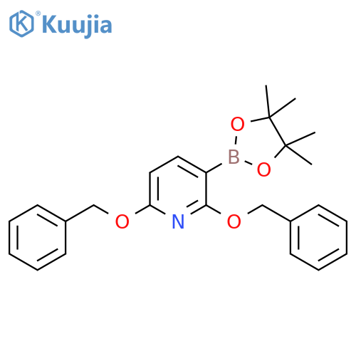 Pyridine, 2,6-bis(phenylmethoxy)-3-(4,4,5,5-tetramethyl-1,3,2-dioxaborolan-2-yl)- structure