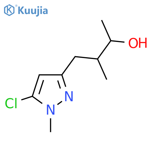 4-(5-chloro-1-methyl-1H-pyrazol-3-yl)-3-methylbutan-2-ol structure