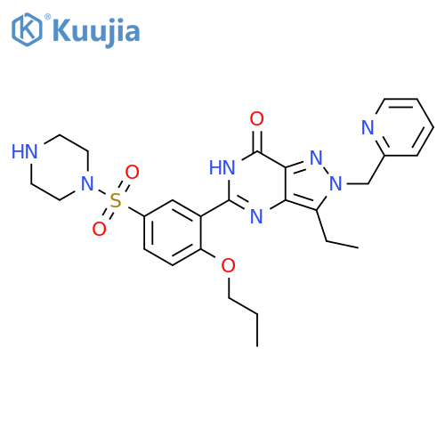 Piperazine,1-[[3-[3-ethyl-4,7-dihydro-7-oxo-2-(2-pyridinylmethyl)-2H-pyrazolo[4,3-d]pyrimidin-5-yl]-4-propoxyphenyl]sulfonyl]- structure