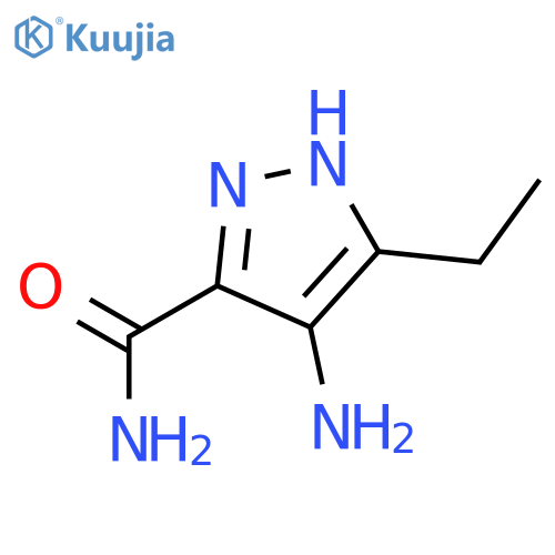 4-amino-3-ethyl-1H-pyrazole-5-carboxamide structure