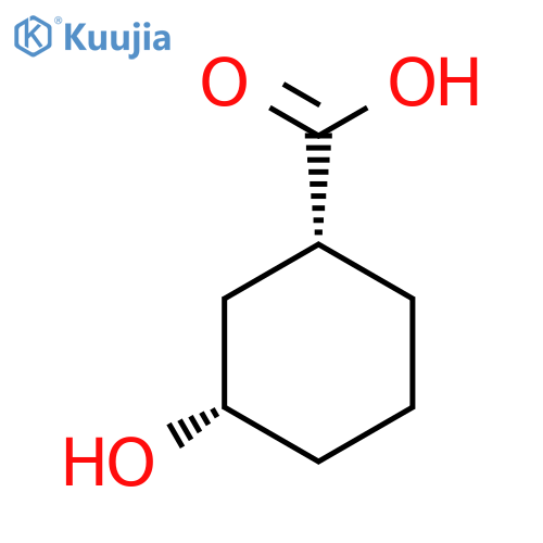 (1r,3s)-3-Hydroxycyclohexane-1-carboxylic acid structure
