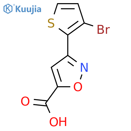 3-(3-Bromothiophen-2-yl)-1,2-oxazole-5-carboxylic acid structure