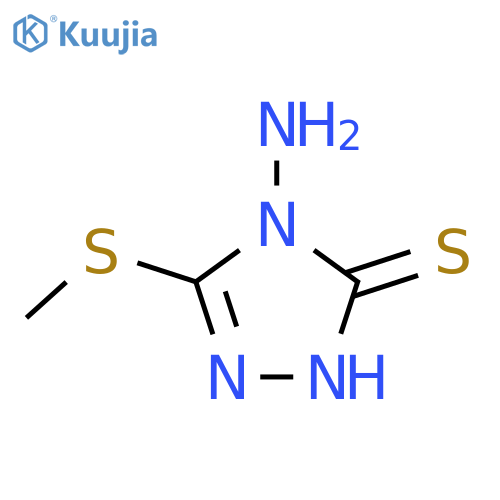 4-amino-5-(methylsulfanyl)-4H-1,2,4-triazole-3-thiol structure