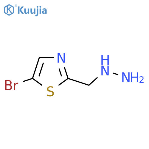5-bromo-2-(hydrazinylmethyl)-1,3-thiazole structure