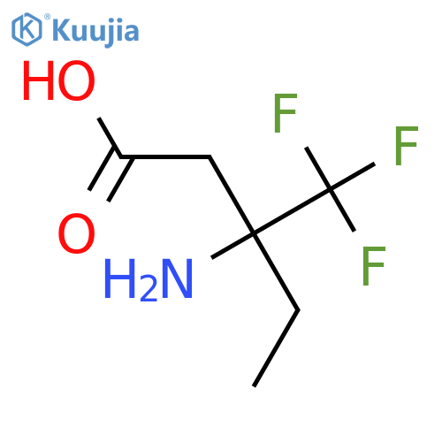 3-amino-3-(trifluoromethyl)pentanoic acid structure