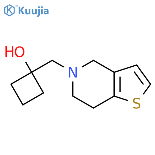 1-({4H,5H,6H,7H-thieno[3,2-c]pyridin-5-yl}methyl)cyclobutan-1-ol structure