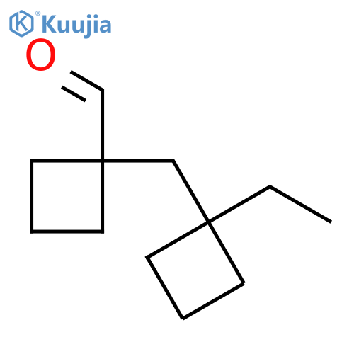 1-(1-ethylcyclobutyl)methylcyclobutane-1-carbaldehyde structure