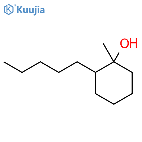 1-methyl-2-pentylcyclohexan-1-ol structure