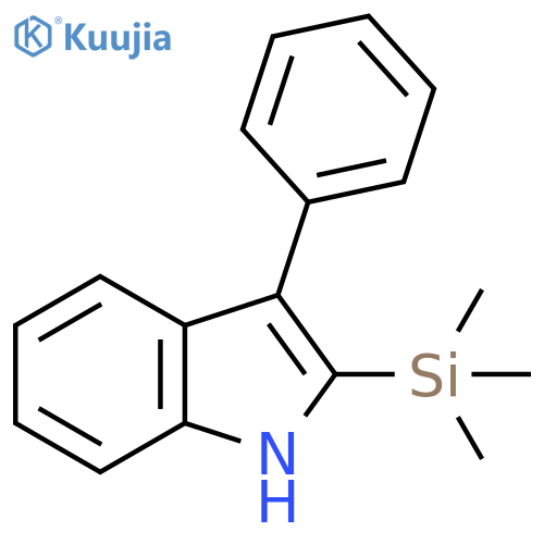 1H-Indole, 3-phenyl-2-(trimethylsilyl)- structure
