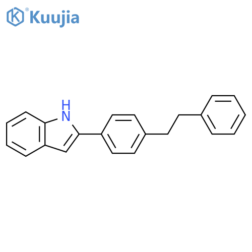 1H-Indole, 2-[4-(2-phenylethyl)phenyl]- structure