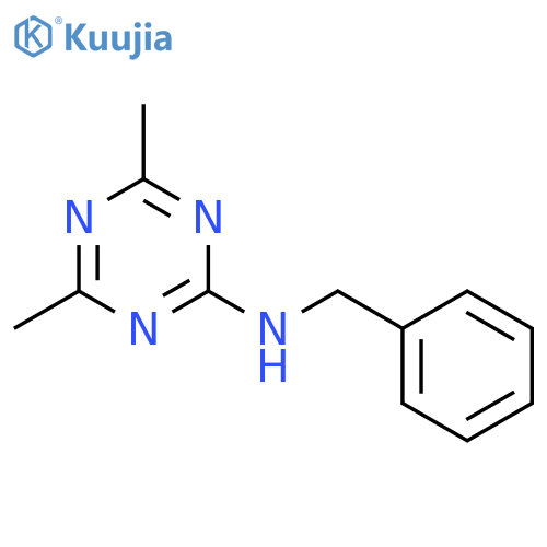 N-BENZYL-4,6-DIMETHYL-1,3,5-TRIAZIN-2-AMINE structure
