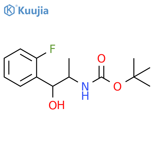 Carbamic acid, N-[2-(2-fluorophenyl)-2-hydroxy-1-methylethyl]-, 1,1-dimethylethyl ester structure