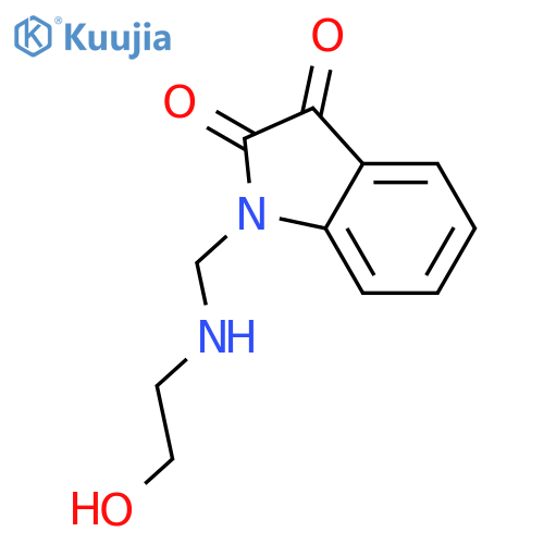 1H-Indole-2,3-dione, 1-[[(2-hydroxyethyl)amino]methyl]- structure