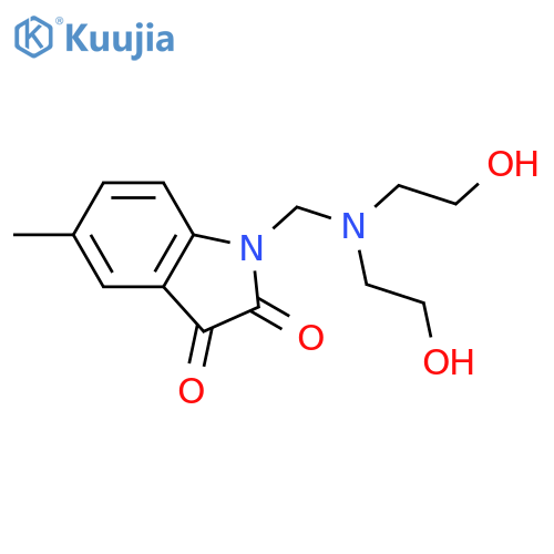 1H-Indole-2,3-dione, 1-[[bis(2-hydroxyethyl)amino]methyl]-5-methyl- structure