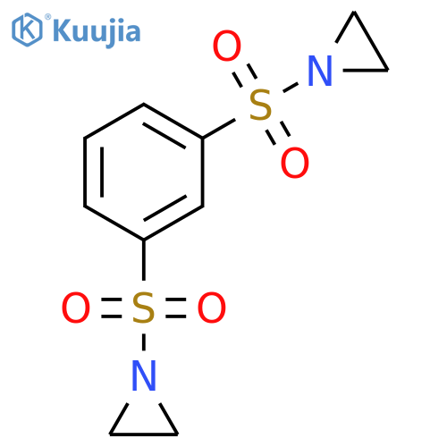 1-[3-(aziridin-1-ylsulfonyl)phenyl]sulfonylaziridine structure