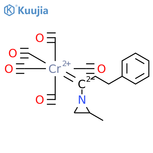 Chromium, pentacarbonyl[1-(2-methyl-1-aziridinyl)-3-phenylpropylidene]-, (OC-6-21)- (9CI) structure