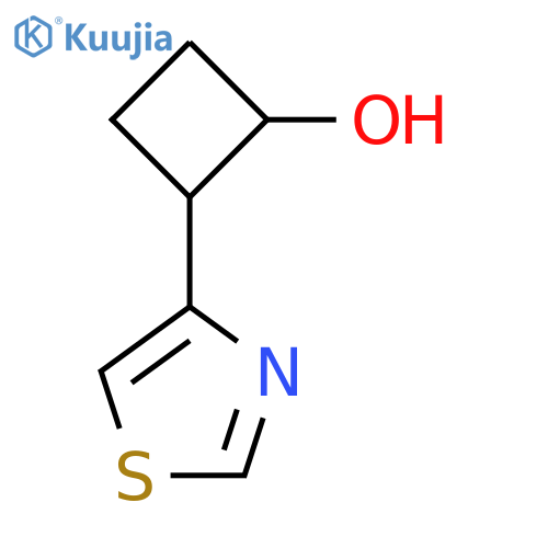 2-(1,3-thiazol-4-yl)cyclobutan-1-ol structure