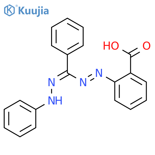 2-{(E)-[Phenyl(2-phenylhydrazinylidene)methyl]diazenyl}benzoic acid structure