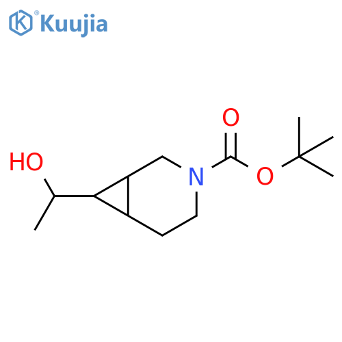 tert-butyl 7-(1-hydroxyethyl)-3-azabicyclo[4.1.0]heptane-3-carboxylate structure