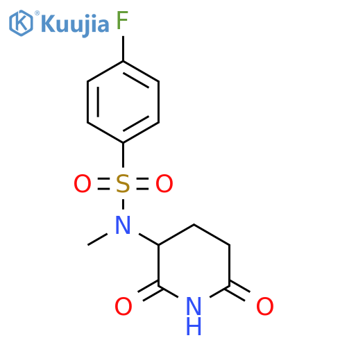 N-(2,6-dioxopiperidin-3-yl)-4-fluoro-N-methylbenzene-1-sulfonamide structure