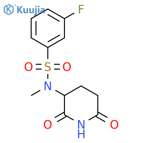 N-(2,6-dioxopiperidin-3-yl)-3-fluoro-N-methylbenzene-1-sulfonamide structure