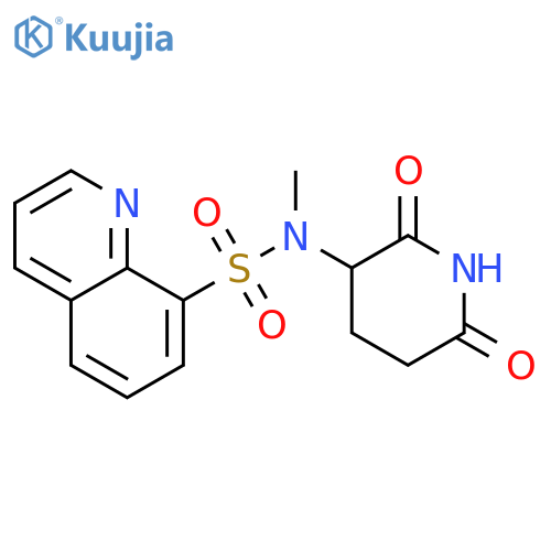 N-(2,6-dioxopiperidin-3-yl)-N-methylquinoline-8-sulfonamide structure