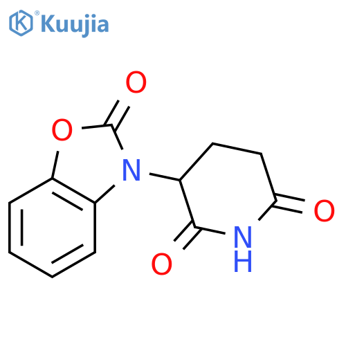 3-(2-Oxo-2,3-dihydro-1,3-benzoxazol-3-yl)piperidine-2,6-dione structure