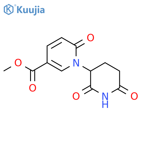 Methyl 1-(2,6-dioxopiperidin-3-yl)-6-oxo-1,6-dihydropyridine-3-carboxylate structure