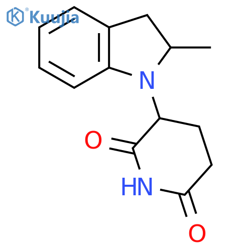 3-(2-methyl-2,3-dihydro-1H-indol-1-yl)piperidine-2,6-dione structure