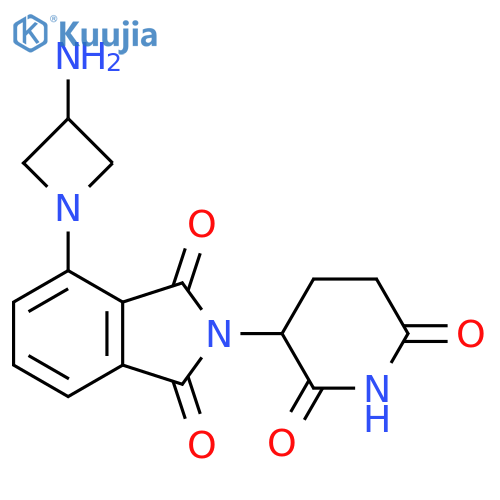 4-(3-aminoazetidin-1-yl)-2-(2,6-dioxopiperidin-3-yl)-2,3-dihydro-1H-isoindole-1,3-dione structure