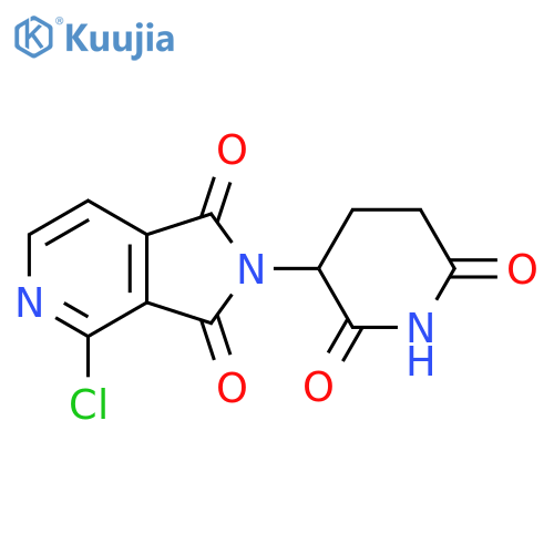 ClC1=NC=CC2=C1C(N(C2=O)C1C(NC(CC1)=O)=O)=O structure