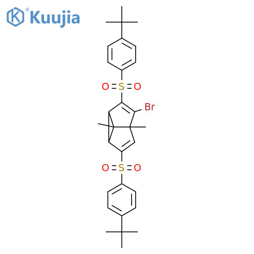Cyclopropa[cd]pentalene, 1-bromo-2,3-bis[[4-(1,1-dimethylethyl)phenyl]sulfonyl]-2a,2b,4a,4b-tetrahydro-4a,4b-dimethyl- (9CI) structure