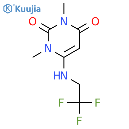 1,3-Dimethyl-6-((2,2,2-trifluoroethyl)amino)pyrimidine-2,4(1H,3H)-dione structure