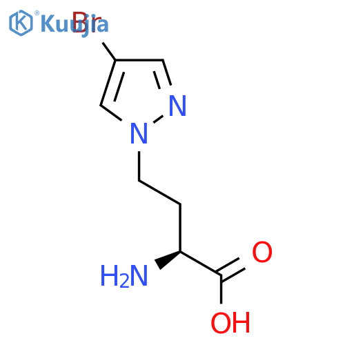 (2S)-2-amino-4-(4-bromo-1H-pyrazol-1-yl)butanoic acid structure