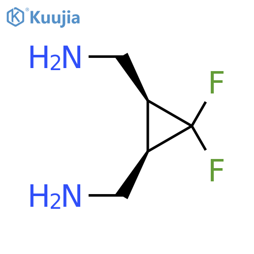 [(1S,3R)-3-(aminomethyl)-2,2-difluorocyclopropyl]methanamine structure