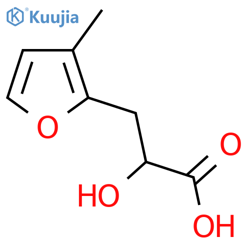 2-hydroxy-3-(3-methylfuran-2-yl)propanoic acid structure
