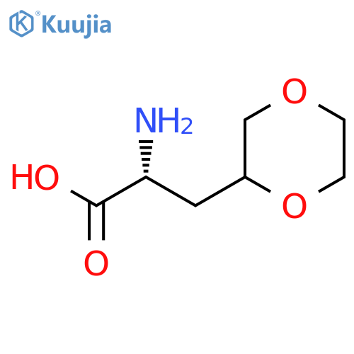 (2R)-2-amino-3-(1,4-dioxan-2-yl)propanoic acid structure
