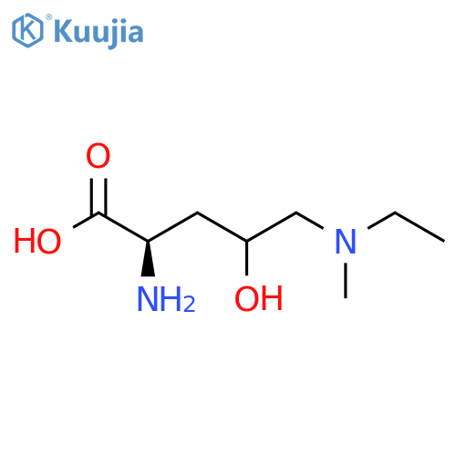 (2R)-2-amino-5-ethyl(methyl)amino-4-hydroxypentanoic acid structure
